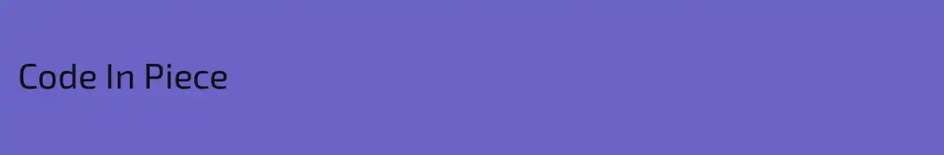 Code In Piece